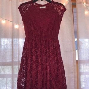 Lace red dress